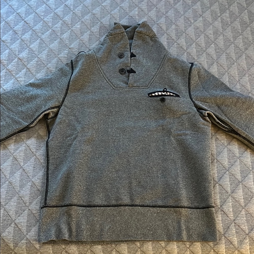 Men’s Billy Reid Gray Shawl Sweater